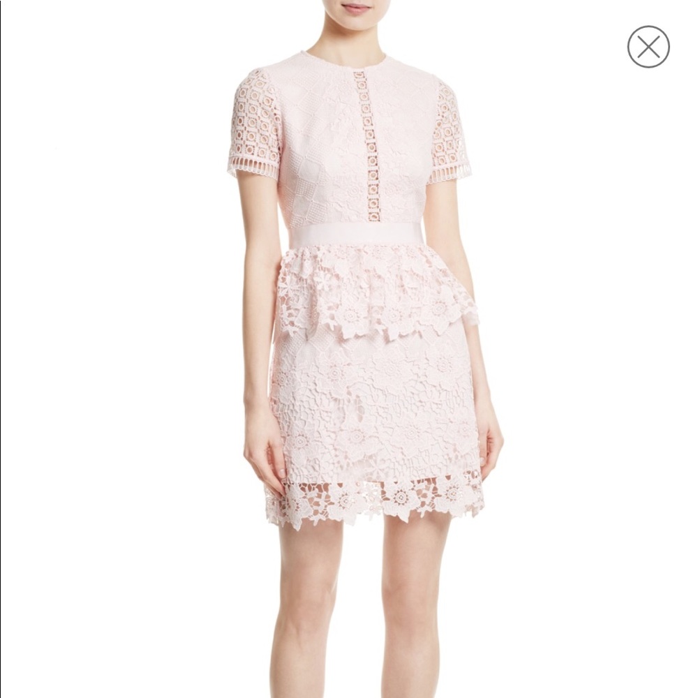 Ted baker layer lace pink skater dress NWT